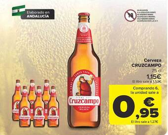 Carrefour Cerveza cruzcampo oferta
