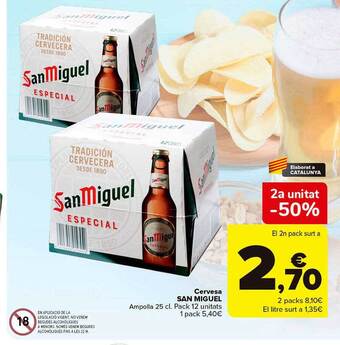 Carrefour Cervesa san miguel oferta