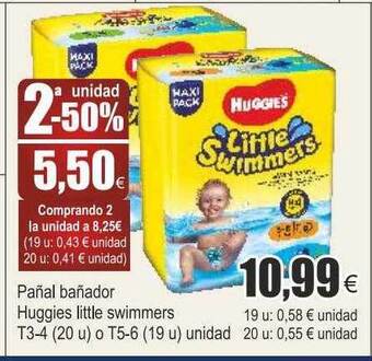 FROIZ Pañal bañador huggies little swimmers oferta
