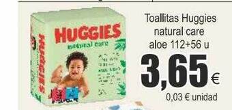 FROIZ Toallitas huggies natural care aloe oferta