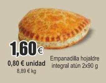 FROIZ Empanadilla hojaldre integral atún oferta