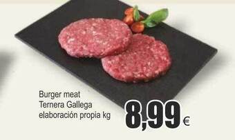FROIZ Burger meat ternera gallega elaboración propia oferta