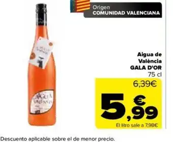 Carrefour Gala d'Or Aigua de València oferta