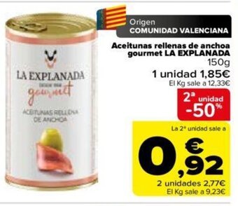 Carrefour Aceitunas Rellenas de Anchoa Gourmet La Explanada oferta