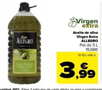 Carrefour Allegro Aceite de Oliva Virgen Extra oferta