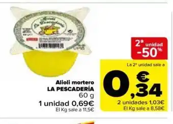 Carrefour La Pescaderia Alioli Mortero oferta