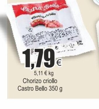 FROIZ Chorizo Criollo Castro Bello oferta