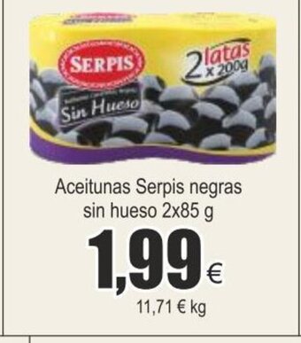 FROIZ Aceitunas serpis Negras Sin Hueso oferta