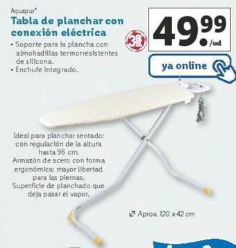 Lidl Tabla de planchar aquapur oferta