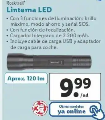 Lidl Linterna led rocktrail oferta