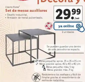 Lidl Mesa auxiliar livarno oferta