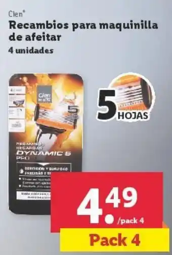Lidl Recambios de afeitadora cien oferta