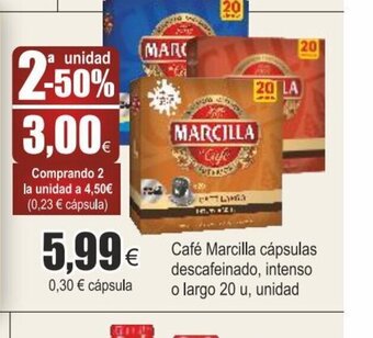 FROIZ Café Marcilla Cápsulas Descafeinado Intenso o Largo oferta
