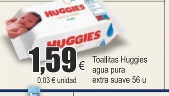 FROIZ Toallitas Huggies Agua Pura Extra Suave oferta