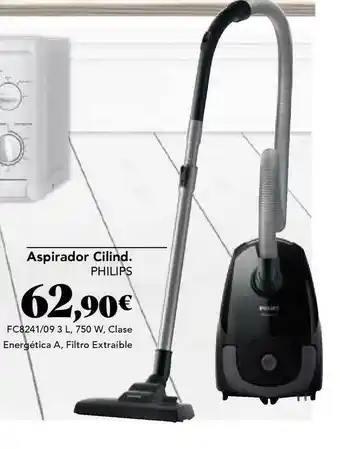 Gadis Aspirador Cilind. Philips FC8241/09 3L, 750W oferta