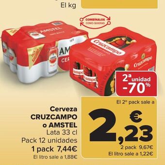 Carrefour Cerveza cruzcampo oferta