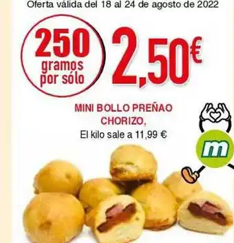 Masymas Mini bollo preñao chorizo oferta