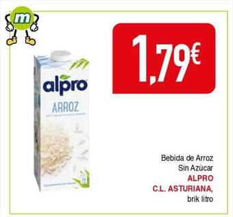 Masymas Bebida de arroz sin azúcar alpro c.l. asturiana oferta