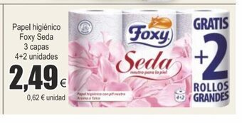 FROIZ Papel higiénico foxy seda 3 capas 4+2 unidades oferta