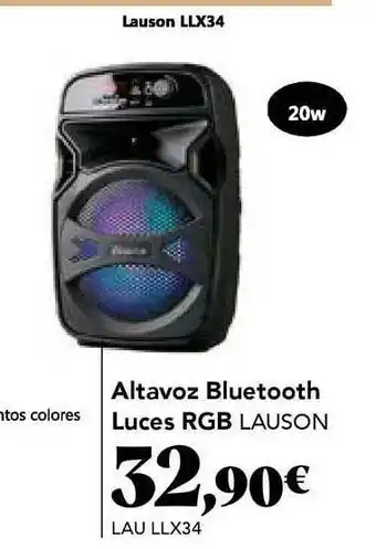 Gadis Altavoz Bluetooth Luces RGB Lauson LAU LLX34 oferta