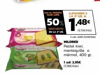 Supermercados Lupa Mildred pastel kiwi, manteɋuilla o mármol oferta