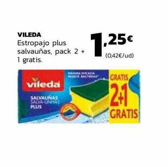 Supermercados Lupa Vileda estropajo plus salvauñas oferta