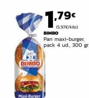 Supermercados Lupa Bimbo pan maxi-burger oferta