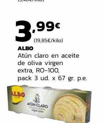 Supermercados Lupa Albo atún claro en aceite de oliva virgen extra oferta