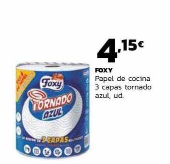 Supermercados Lupa Foxy papel de cocina 3 capas tornado azul oferta