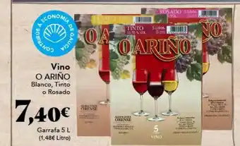 Gadis Vino O Ariño Blanco, Tinto o Rosado oferta