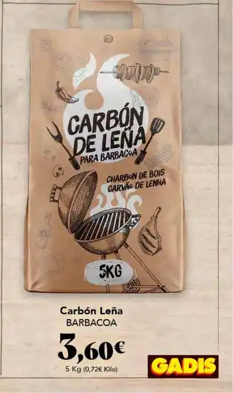 Gadis Carbón Leña Barbacoa 5kg oferta