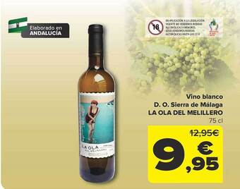 Carrefour Vino blanco d.o. sierra de málaga la ola del melillero oferta