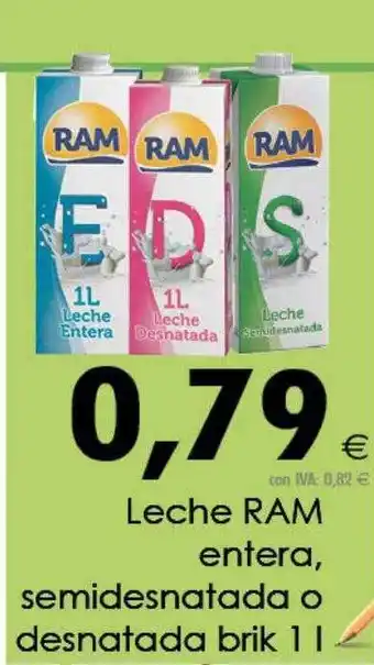 Cash Ifa Leche ram entera semidesnatado o desnatada oferta