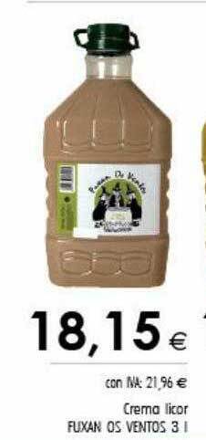 Cash Ifa Crema licor fuxan os ventos oferta