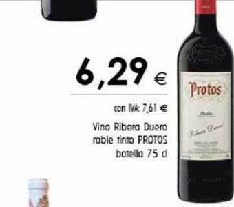 Cash Ifa Vino ribera duero roble tinto protos oferta