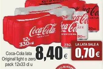FROIZ Coca-cola lata original light o zero oferta