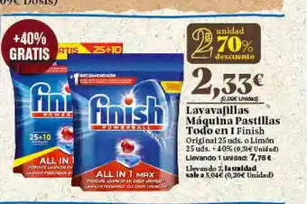 Gadis Lavavajillas Máquina Pastillas Todo en 1 Finish 25 uds oferta
