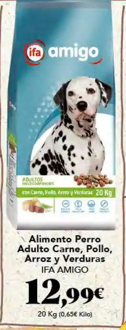 Gadis Alimento Perro Adulto Carne, Pollo, Arroz Y Verduras Ifa Amigo 20kg oferta