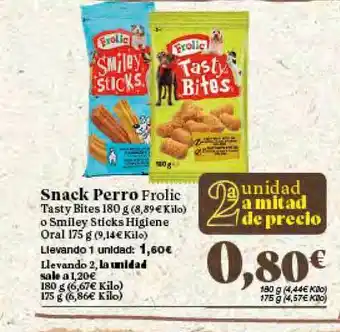 Gadis Snack Perro Frolic Tasty Bites 180g oferta