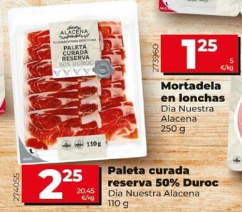 Dia Paleta curada reserva 50% duroc oferta