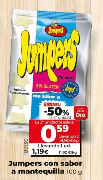 Dia JUMPERS con sabor a mantequilla oferta