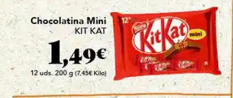 Gadis Kit Kat Chocolatina Mini 12 uds, 200g oferta