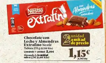 Gadis Nestlé Extrafino Chocolate con Leche y Almendras 270g oferta
