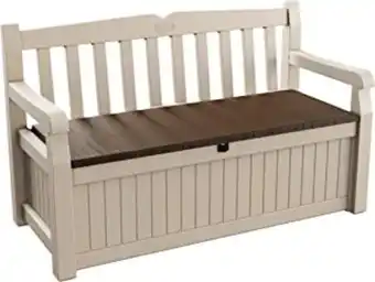 Amazon Keter eden garden bench - banco arcón exterior, capacidad 265 litros, color marrón y beige oferta