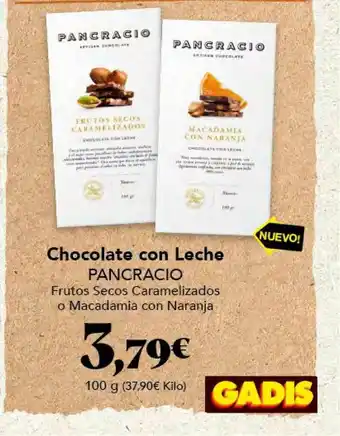 Gadis Pancracio Chocolate con Leche 100g oferta