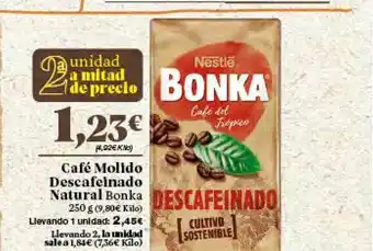 Gadis Café Molido Descafeinado Natural Bonka 250g oferta