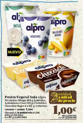 Gadis Postre Vegetal Soja Alpro 400g oferta