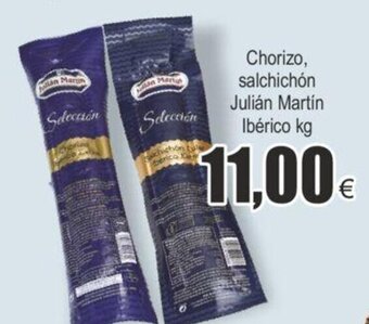 FROIZ Chorizo, salchichón julián martin ibérico kg oferta