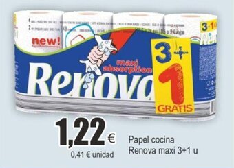 FROIZ Papel cocina renova maxi 3+1 u oferta