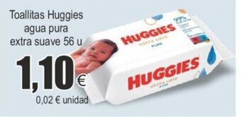 FROIZ Toallitas huggies agua pura extra suave 56 u oferta